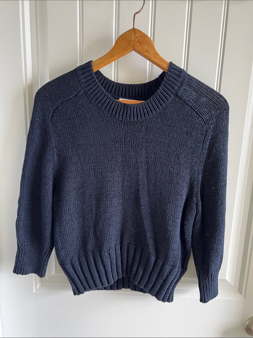 GAP Navy Ribbed Crewneck Sweater